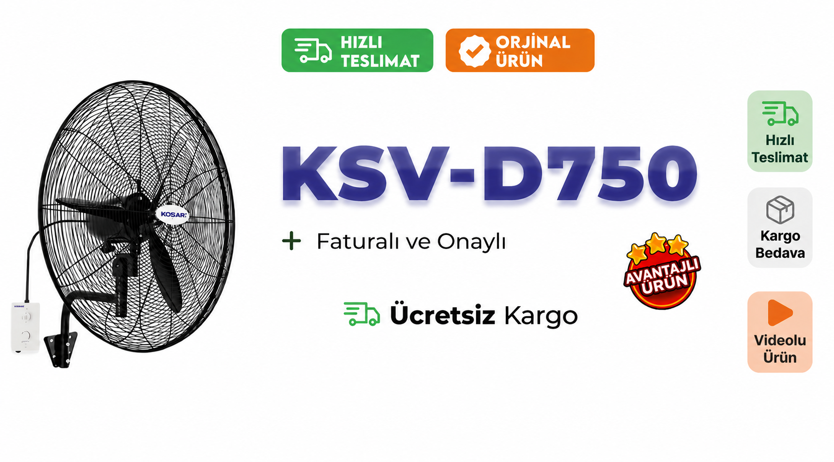 1 Adet Elektrikli Isıtıcı EI-D750 Elektrikli Isıtıcı (Duvar Modeli)